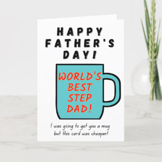 Världens bästa Stepdad - Fars dag-kort Kort
