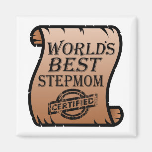 Världens bästa Stepmamma-Auktoriserad-certifikat f Magnet