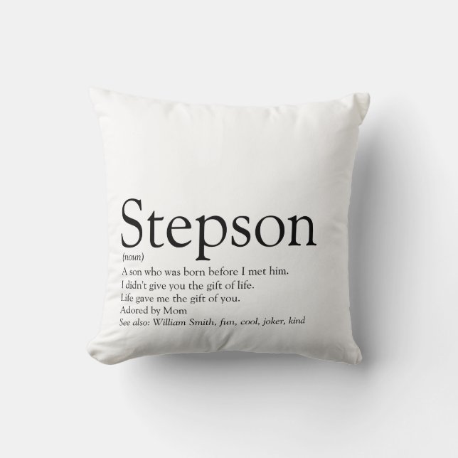 Världens Bästa Stepson Definition Kudde (Framsida)