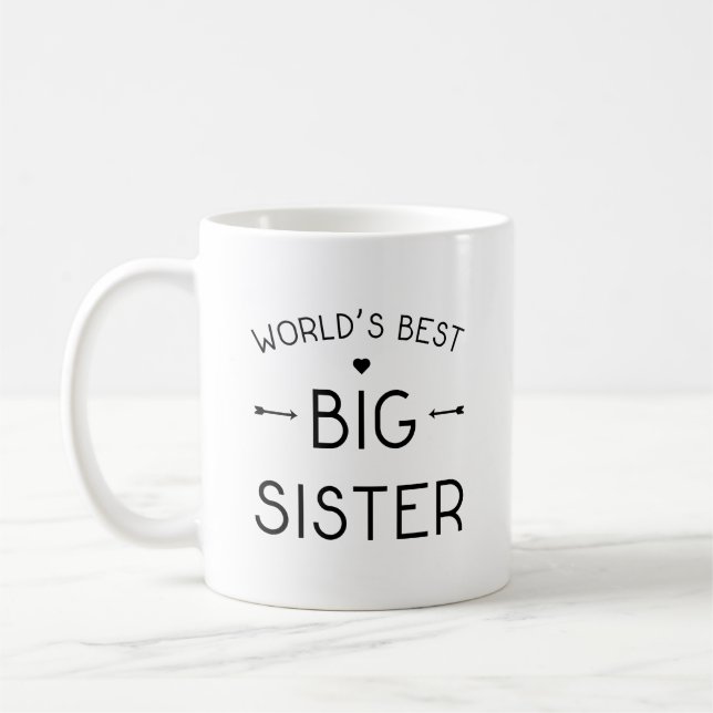 Världens bästa stora syster kaffemugg (Vänster)