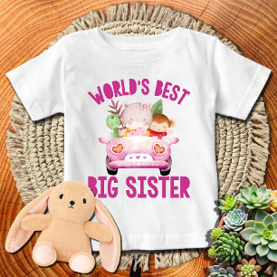 Världens Bästa Storasyster Rosa Apa + Flodhäst T Shirt
