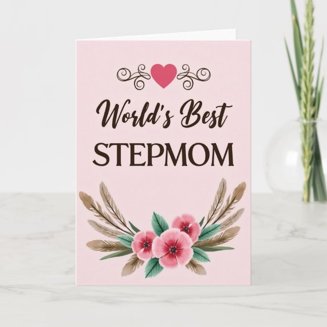 Världens Bästa Styv mamma Kort (Framsida)