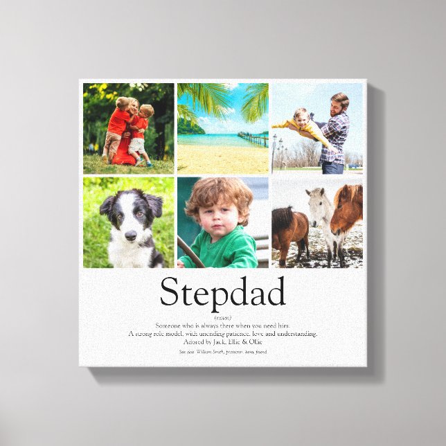 Världens bästa styvfader styvpappa definition 6 fo canvastryck (Framsida)