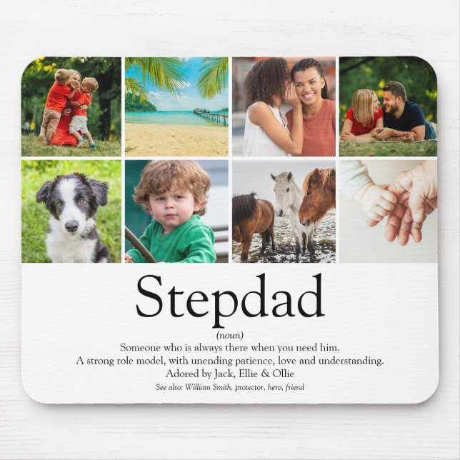 Världens bästa styvfader styvpappa definition 8 fo musmatta (Framsidan)