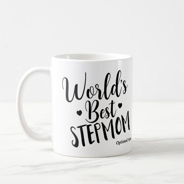 VÄRLDENS BÄSTA STYVMAMMA Födelsedag Personlig Skrä Kaffemugg (Vänster)