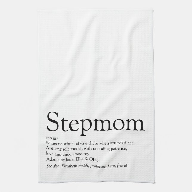 Världens bästa styvmamma någonsin, definition av s kökshandduk (Vertikal)