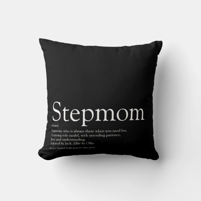 Världens bästa styvmamma någonsin, Styvmamma Defin Kudde (Framsida)
