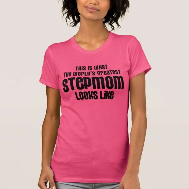 Världens bästa styvmamma ser ut som t-shirt (Framsida)