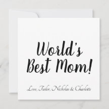 Världens bästa svartvita anpassningsbar i Mamma-sn