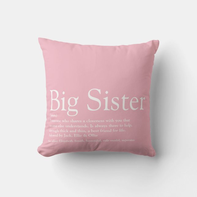 Världens bästa syster någonsin Definition Rosa Kudde (Framsida)
