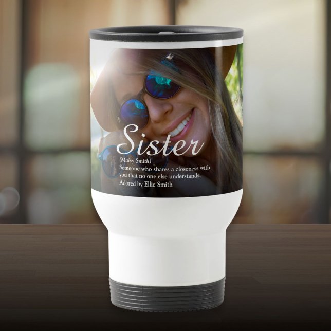 Världens Bästa Syster Någonsin Definition Skript F Resemugg (World's Best Sister Ever Definition Script Photo Travel Mug)