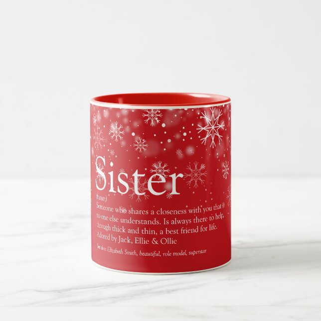 Världens bästa syster någonsin definition Två-Tonad mugg (Center)