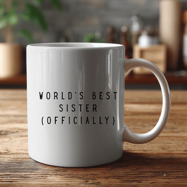 VÄRLDENS Bästa Syster - OFFICIELLT  Kaffemugg (Skapare uppladdad)