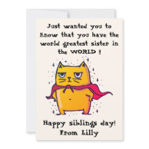Världens Bästa Syster | Syskon Dagens Hälsning 