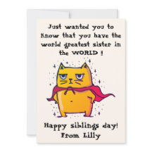 Världens Bästa Syster | Syskon Dags Hälsning 