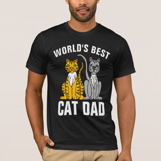 VÄRLDENS BÄSTA T-shirts med CAT PAPPA (Framsida)