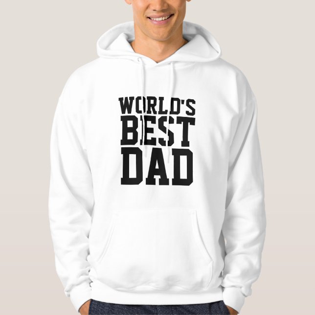 VÄRLDENS BÄSTA T-shirts med PAPPA Tröja Med Luva (Framsida)