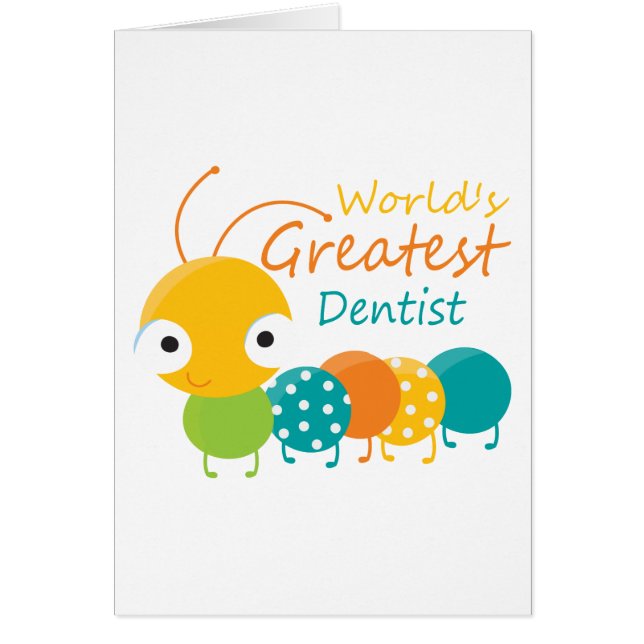 Världens bästa tandläkare hälsningskort (Framsidan)
