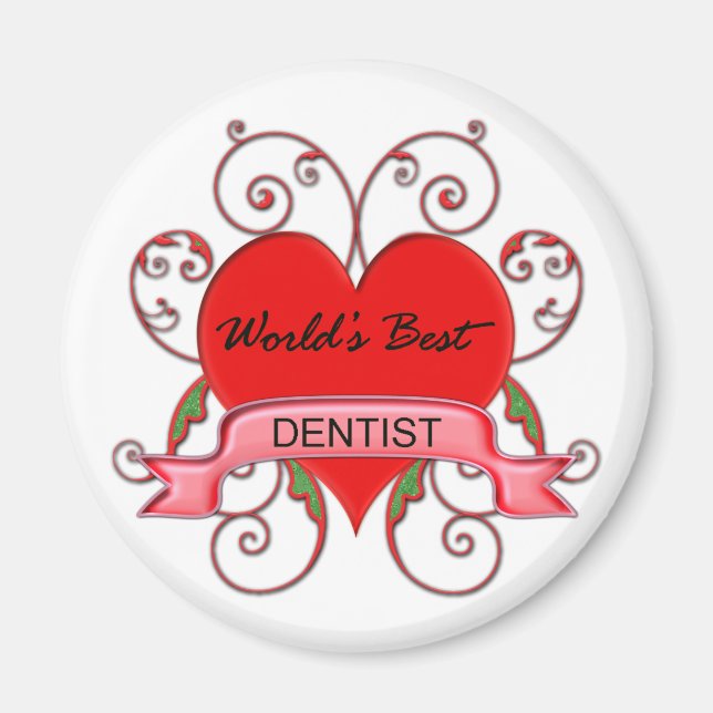 Världens bästa tandläkare magnet (Framsidan)