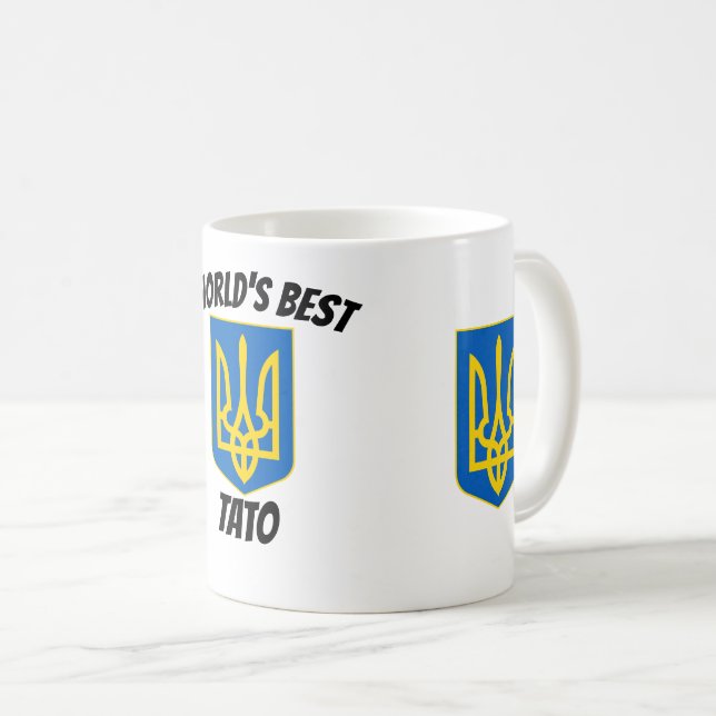 Världens bästa Tato Pappa Tryzub Morphing Mugg (Framsida höger)