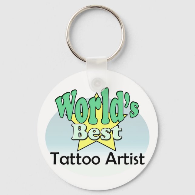 Världens bästa Tattoartist Nyckelring (Framsida)