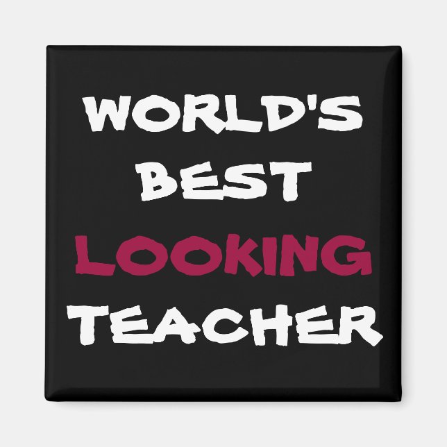 VÄRLDENS BÄSTA TITTAR, TEACHER, kylmagnet Magnet (Framsidan)