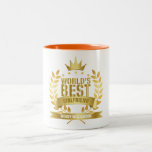 Världens Bästa Tjej Kul Guld Två-Tonad Mugg<br><div class="desc">Den perfekta presenten för världens bästa tjej. Anpassa namnet för att skapa en unik gåva. Ett perfekt sätt att visa henne hur fantastisk hon är varje dag. Designad av Thisisnotme©</div>