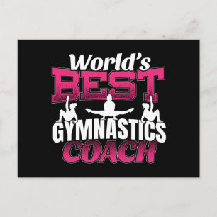 Världens bästa tjejers gymnastiktränare vykort