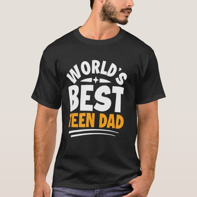 Världens bästa tonårspappa t shirt (Framsida)