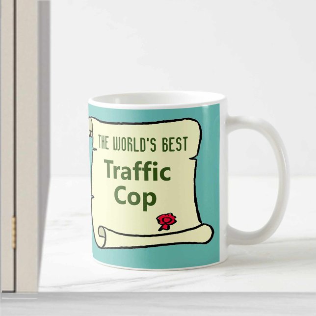Världens bästa trafikkod. kaffemugg (Skapare uppladdad)