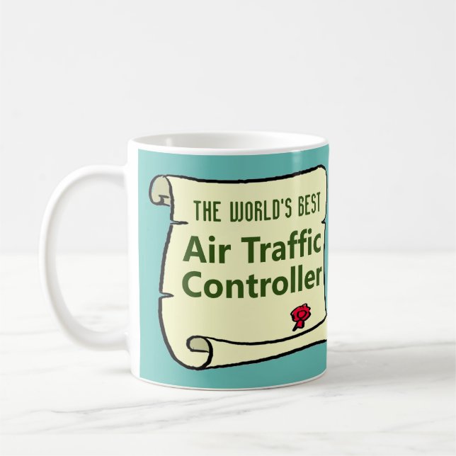 Världens bästa trafikledare i Luft. Kaffemugg (Vänster)