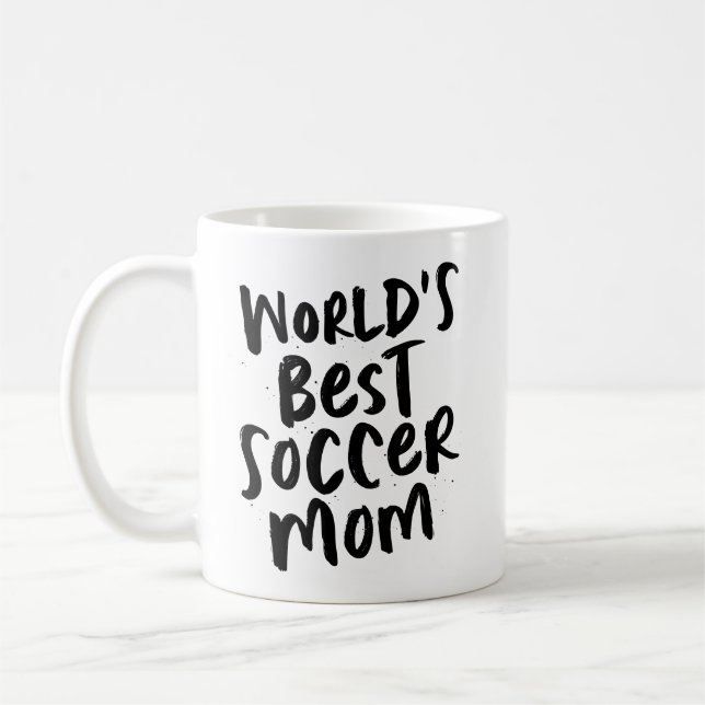 Världens bästa trendig för fotboll i coolan i mamm kaffemugg (Vänster)