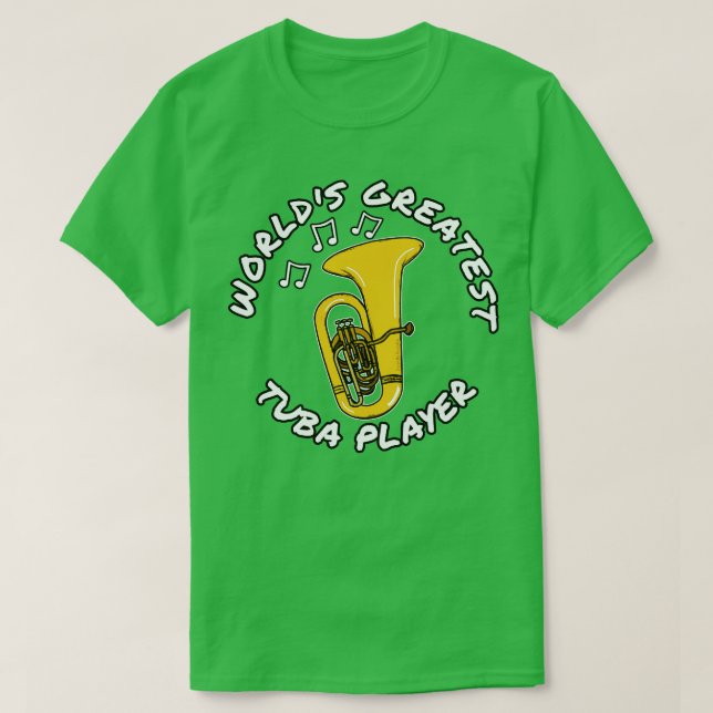 Världens bästa Tuba Player Tubaist Brass Musician T Shirt (Design framsida)