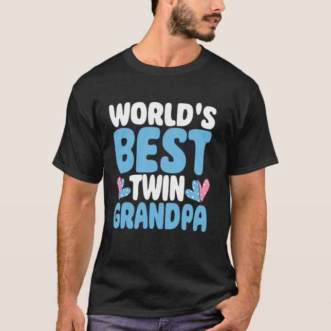 Världens bästa tvillingfarfar t shirt (Framsida)