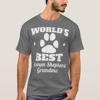 Världens bästa tyska shepherd Grandma Hund älskare T Shirt