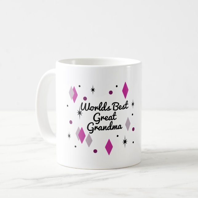 Världens bästa Underbara mormor-århundrade Kaffemugg (Framsida vänster)