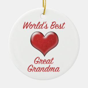Världens bästa Underbara mormor Julgransprydnad Keramik