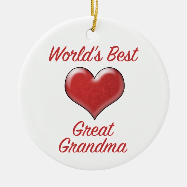 Världens bästa Underbara mormor Julgransprydnad Keramik (Framsidan)