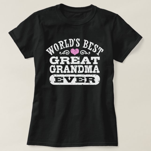 Världens bästa Underbara mormor någonsin T-shirt (Design framsida)