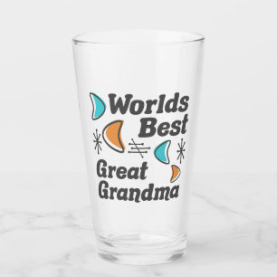 Världens bästa Underbara mormor Retro Glaskopp