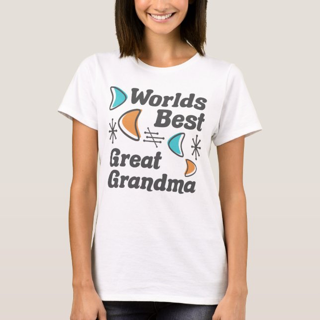 Världens bästa Underbara mormor Retro T Shirt (Framsida)