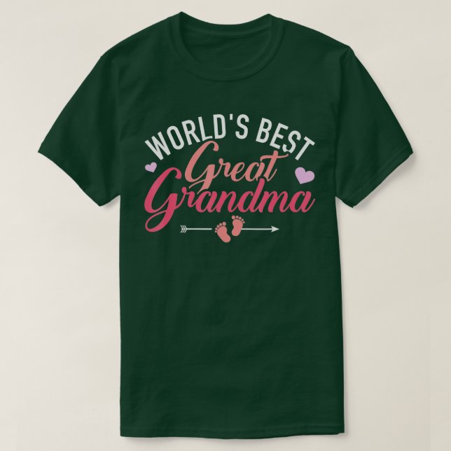 Världens bästa underbara mormor t shirt (Design framsida)