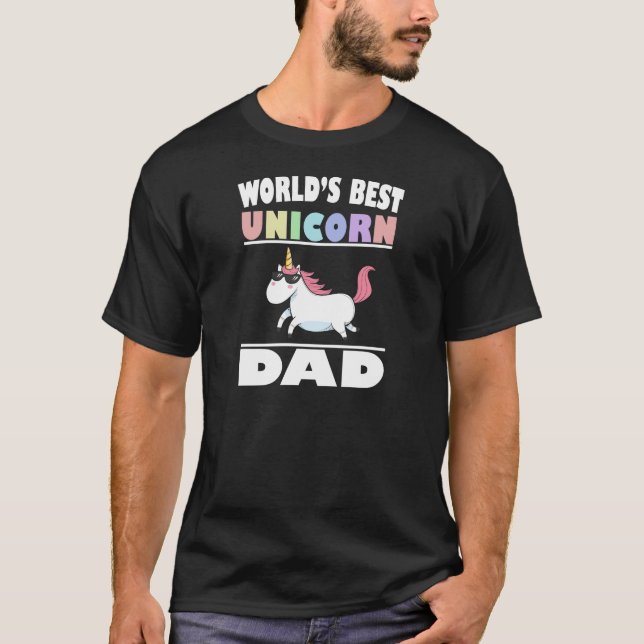 Världens bästa Unicorn Pappa Far Gift T-Shirt (Framsida)