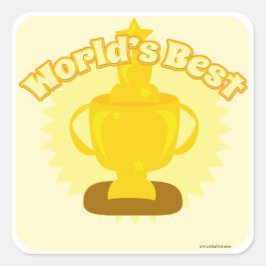 Världens bästa utformning av anpassadet! fyrkantigt klistermärke