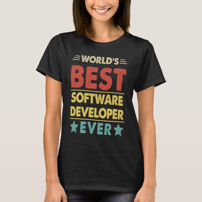 Världens bästa utvecklare av Software någonsin 1 T Shirt (Framsida)