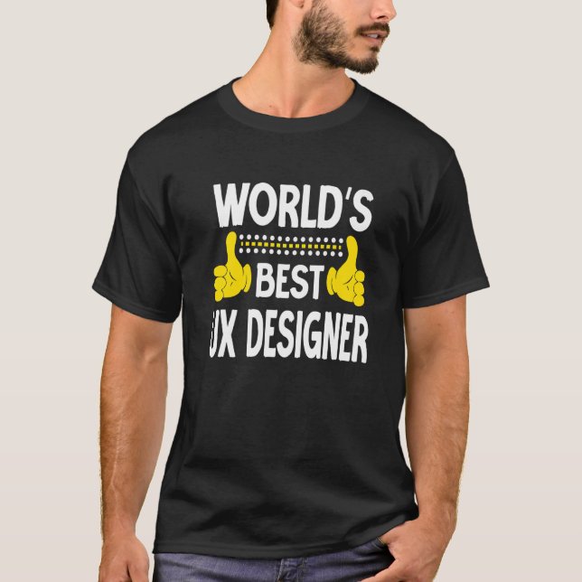 Världens bästa UX Designer-jobbtitel Yrke UX D T Shirt (Framsida)