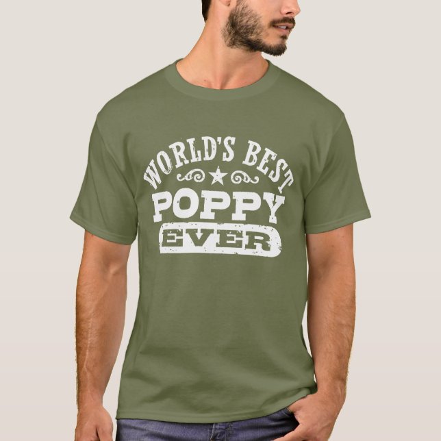 Världens bästa vallmo någonsin t shirt (Framsida)