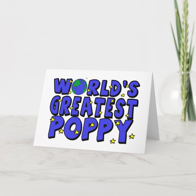 Världens Bästa Valpoppy Kort (Framsida)