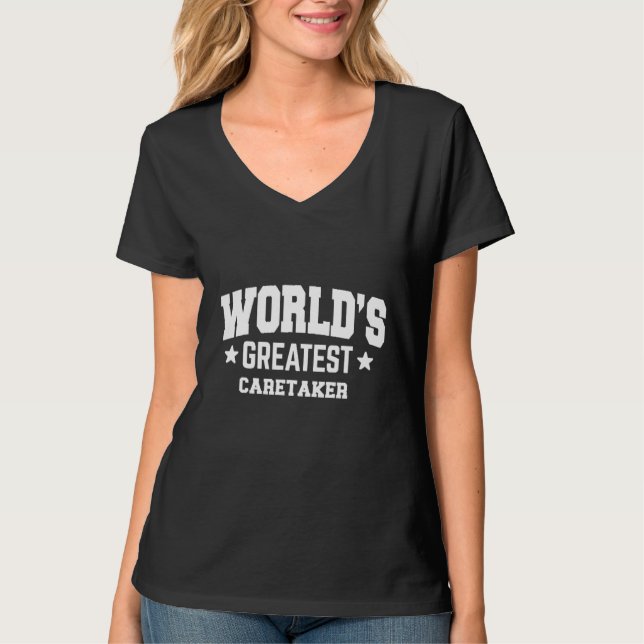 Världens Bästa Vårdgivare 2:a Dekor Tema T Shirt (Framsida)