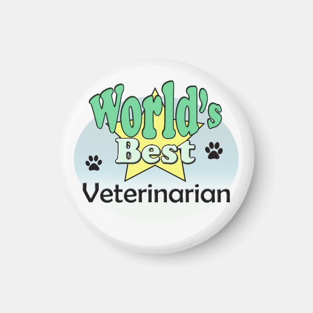 Världens bästa veterinär magnet (Framsidan)